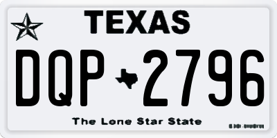 TX license plate DQP2796