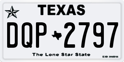 TX license plate DQP2797