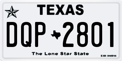 TX license plate DQP2801