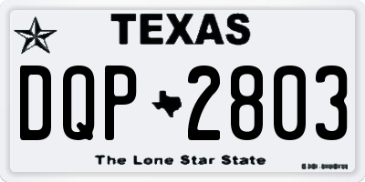 TX license plate DQP2803