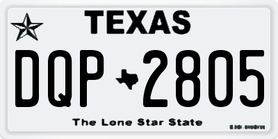 TX license plate DQP2805