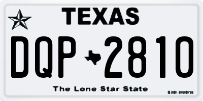 TX license plate DQP2810