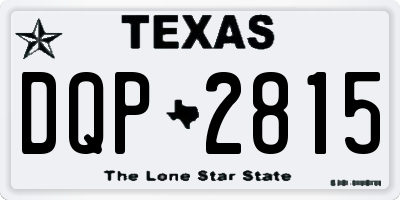TX license plate DQP2815