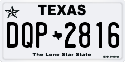 TX license plate DQP2816