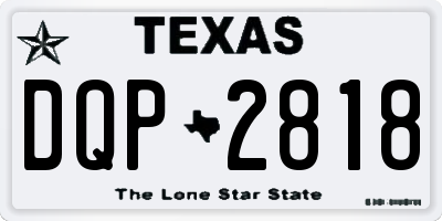TX license plate DQP2818