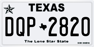 TX license plate DQP2820