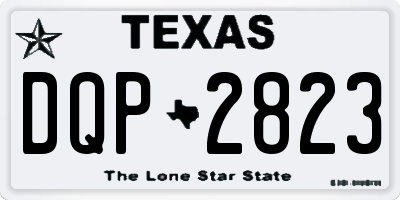 TX license plate DQP2823
