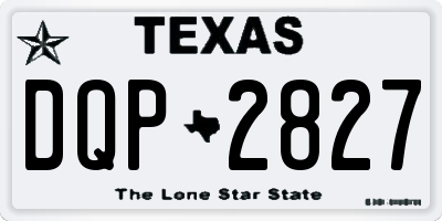 TX license plate DQP2827