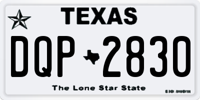 TX license plate DQP2830