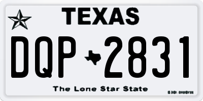 TX license plate DQP2831