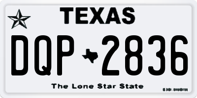 TX license plate DQP2836