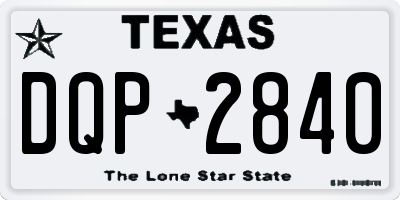 TX license plate DQP2840