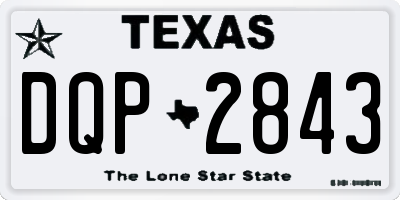 TX license plate DQP2843