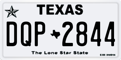 TX license plate DQP2844