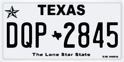 TX license plate DQP2845