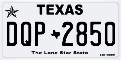TX license plate DQP2850