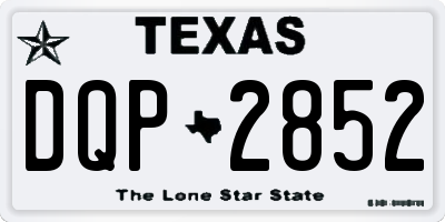 TX license plate DQP2852