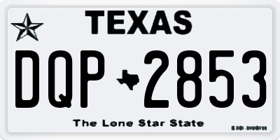 TX license plate DQP2853