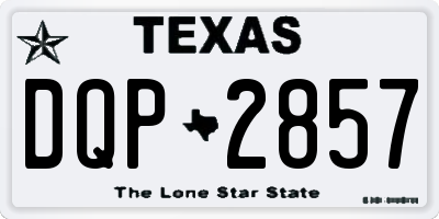 TX license plate DQP2857