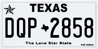 TX license plate DQP2858