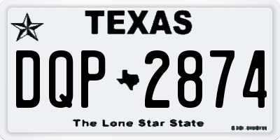 TX license plate DQP2874