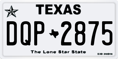 TX license plate DQP2875