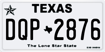TX license plate DQP2876