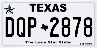 TX license plate DQP2878
