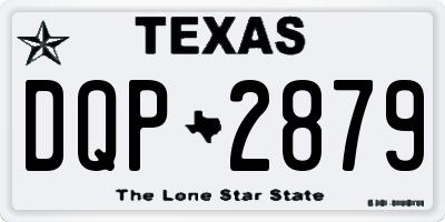 TX license plate DQP2879