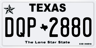 TX license plate DQP2880