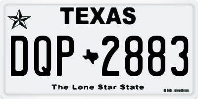TX license plate DQP2883