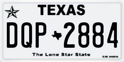 TX license plate DQP2884