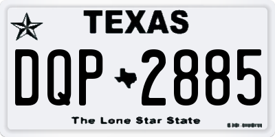 TX license plate DQP2885