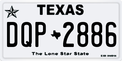 TX license plate DQP2886