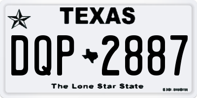 TX license plate DQP2887