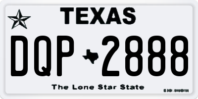 TX license plate DQP2888