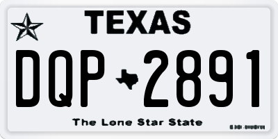 TX license plate DQP2891