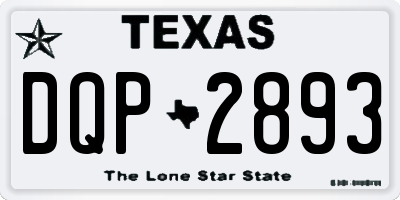 TX license plate DQP2893