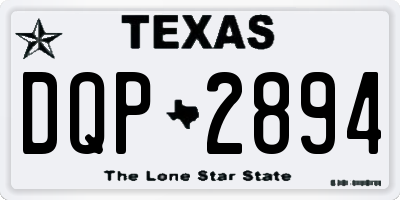 TX license plate DQP2894