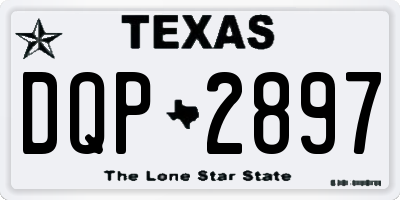 TX license plate DQP2897