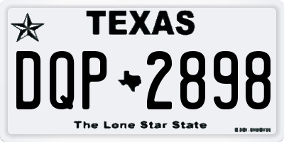 TX license plate DQP2898