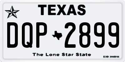 TX license plate DQP2899