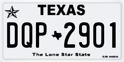 TX license plate DQP2901