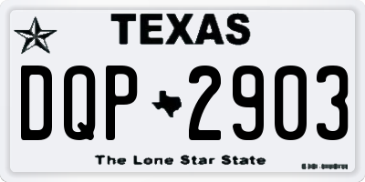 TX license plate DQP2903