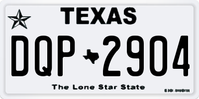 TX license plate DQP2904