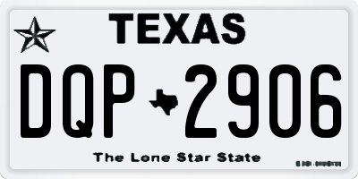 TX license plate DQP2906