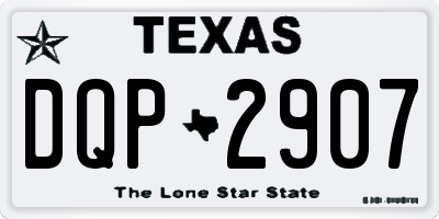 TX license plate DQP2907