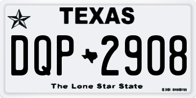 TX license plate DQP2908
