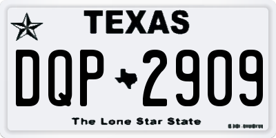 TX license plate DQP2909
