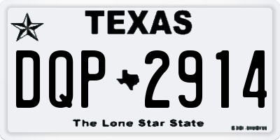 TX license plate DQP2914